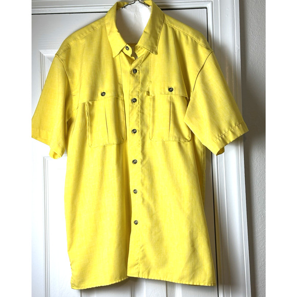 Men’s Magellan Button Down Shirt Size S Yellow Outdoor Shirt - Picture 1 of 16